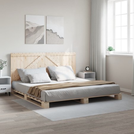 Cadre de lit sans matelas avec tête de lit 200x200 cm 