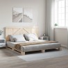 Cadre de lit sans matelas avec tête de lit 200x200 cm 