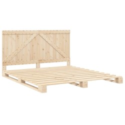Cadre de lit sans matelas avec tête de lit 200x200 cm 