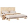 Cadre de lit sans matelas avec tête de lit 200x200 cm 