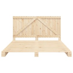 Cadre de lit sans matelas avec tête de lit 200x200 cm 