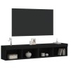 Meubles TV avec lumières LED 2 pcs noir 80x30x30 cm 