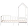 Lit de jour avec toit sans matelas blanc 90x190 cm bois massif 