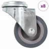 8 pcs Roulettes pivotantes à trou de boulon 50 mm 