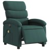 Fauteuil de massage inclinable électrique Vert foncé Tissu 