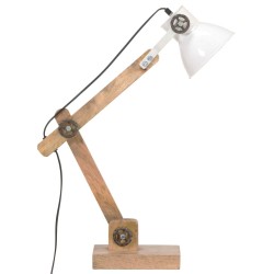 Lampe de bureau industrielle Blanc Rond 58x18x90 cm E27 