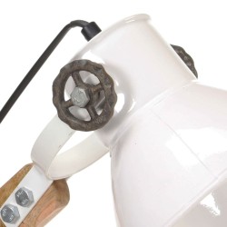 Lampe de bureau industrielle Blanc Rond 58x18x90 cm E27 