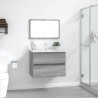 Ensemble de meubles de salle de bain 2 pcs Sonoma gris 