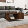 Table basse chêne marron 90x50x40 cm bois d'ingénierie 