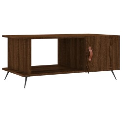 Table basse chêne marron 90x50x40 cm bois d'ingénierie 