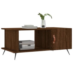 Table basse chêne marron 90x50x40 cm bois d'ingénierie 