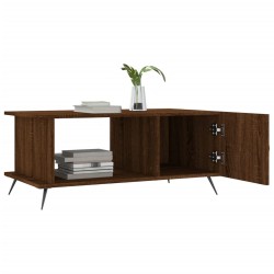 Table basse chêne marron 90x50x40 cm bois d'ingénierie 
