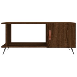 Table basse chêne marron 90x50x40 cm bois d'ingénierie 