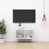 Meuble TV mural Blanc 37x37x72 cm Bois d’ingénierie 