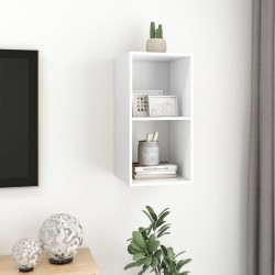 Meuble TV mural Blanc 37x37x72 cm Bois d’ingénierie 