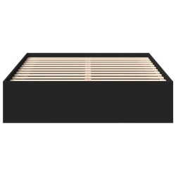 Cadre de lit sans matelas noir 135x190 cm 