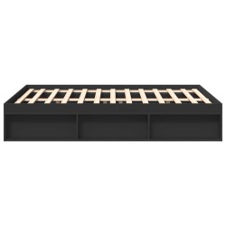 Cadre de lit sans matelas noir 135x190 cm 