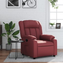 Fauteuil inclinable Rouge bordeaux Similicuir 