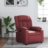 Fauteuil inclinable Rouge bordeaux Similicuir 