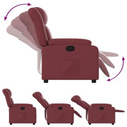 Fauteuil inclinable Rouge bordeaux Similicuir 