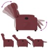 Fauteuil inclinable Rouge bordeaux Similicuir 