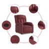 Fauteuil inclinable Rouge bordeaux Similicuir 