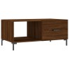 Table basse chêne marron 90x50x40 cm bois d'ingénierie 