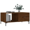 Table basse chêne marron 90x50x40 cm bois d'ingénierie 