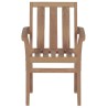 Chaises de jardin lot de 2 avec coussins à carreaux rouge Teck 