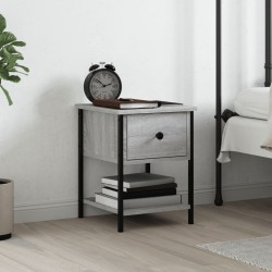 Table de chevet sonoma gris 34x35,5x45 cm bois d'ingénierie 