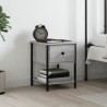 Table de chevet sonoma gris 34x35,5x45 cm bois d'ingénierie 