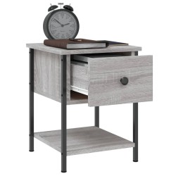 Table de chevet sonoma gris 34x35,5x45 cm bois d'ingénierie 