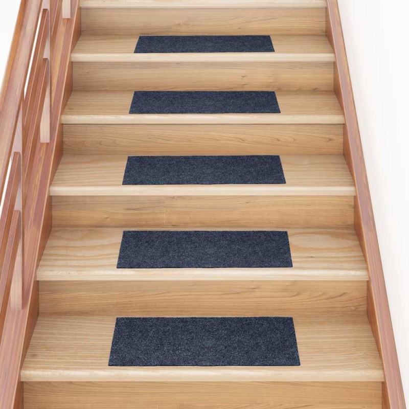 Tapis d'escalier auto-adhésifs 30 pcs gris bleu 60x25 cm 