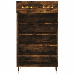 Armoire à chaussures chêne fumé 60x35x105 cm bois d'ingénierie 