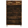 Armoire à chaussures chêne fumé 60x35x105 cm bois d'ingénierie 