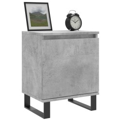 Table de chevet gris béton 40x30x50 cm bois d'ingénierie 