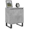 Table de chevet gris béton 40x30x50 cm bois d'ingénierie 