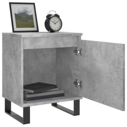 Table de chevet gris béton 40x30x50 cm bois d'ingénierie 