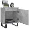 Table de chevet gris béton 40x30x50 cm bois d'ingénierie 