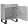 Table de chevet gris béton 40x30x50 cm bois d'ingénierie 