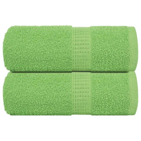 Serviettes d'invité 2pcs vert pomme 30x50cm 360 g/m² 100% coton 