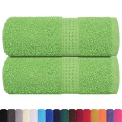 Serviettes d'invité 2pcs vert pomme 30x50cm 360 g/m² 100% coton 