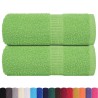 Serviettes d'invité 2pcs vert pomme 30x50cm 360 g/m² 100% coton 