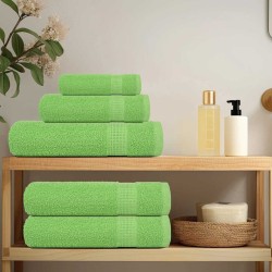 Serviettes d'invité 2pcs vert pomme 30x50cm 360 g/m² 100% coton 
