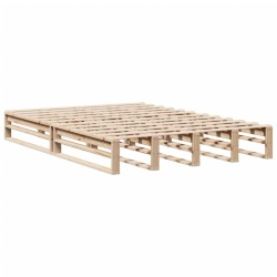 Lit bibliothèque sans matelas 120x200 cm bois massif 