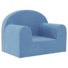 Canapé pour enfants bleu peluche douce 