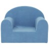 Canapé pour enfants bleu peluche douce 