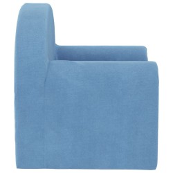 Canapé pour enfants bleu peluche douce 