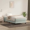 Sommier à lattes de lit et matelas gris clair 80x210 cm velours 