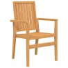 Chaises de jardin empilables lot de 2 56,5x57,5x91 cm bois teck 